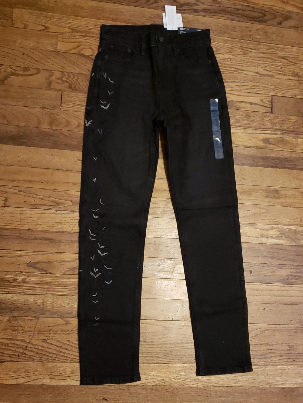 NWT AE 000 straight Stretch Black Jean